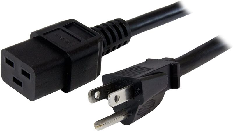 .com 3 ft Heavy Duty 14 AWG Computer Power Cord - NEMA 5-15P to C19 - 14 AWG Power Cable - NEMA 5-15P to IEC 320 C19 Power Cord (PXT515C19143)