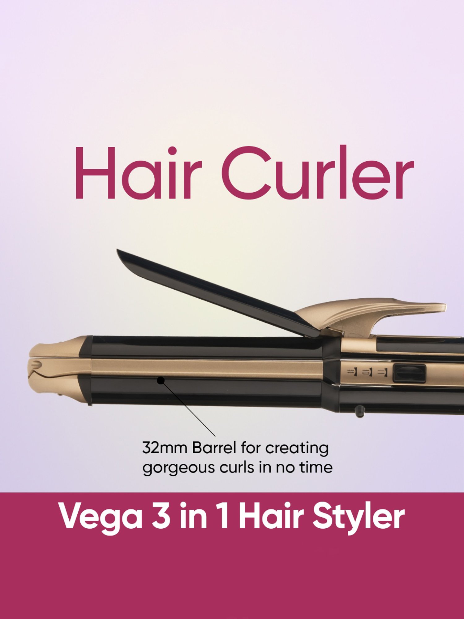 Gorgio Professional GCT9 19mm Hair Curling Tong (Silver)