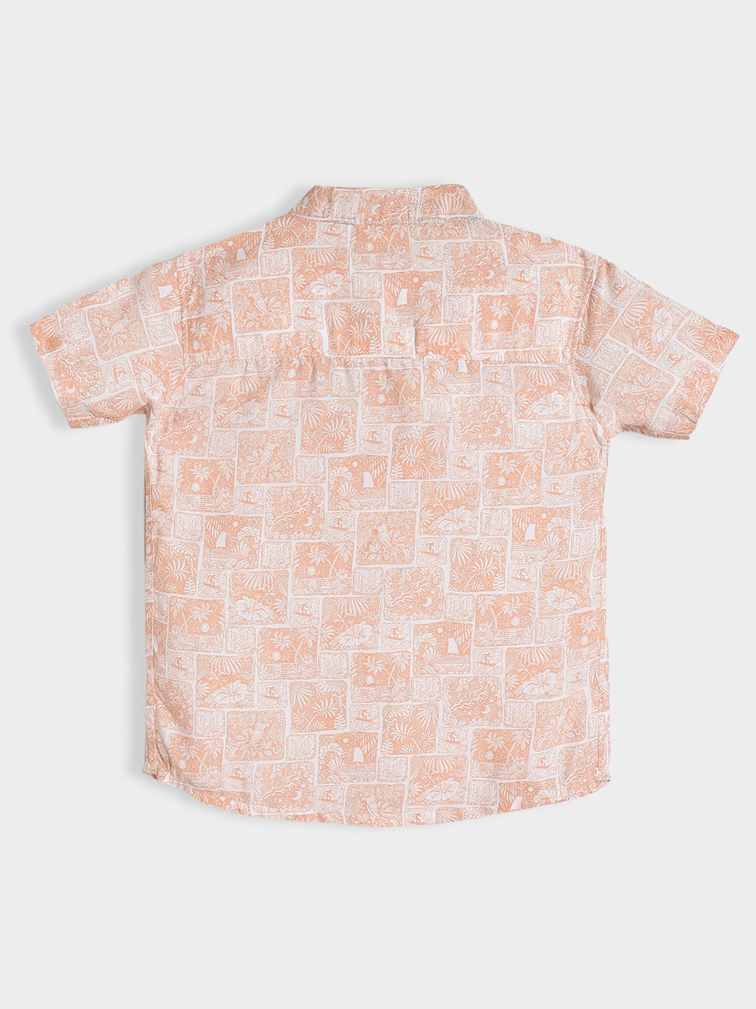 MiArcus Kids Peach Printed Shirt