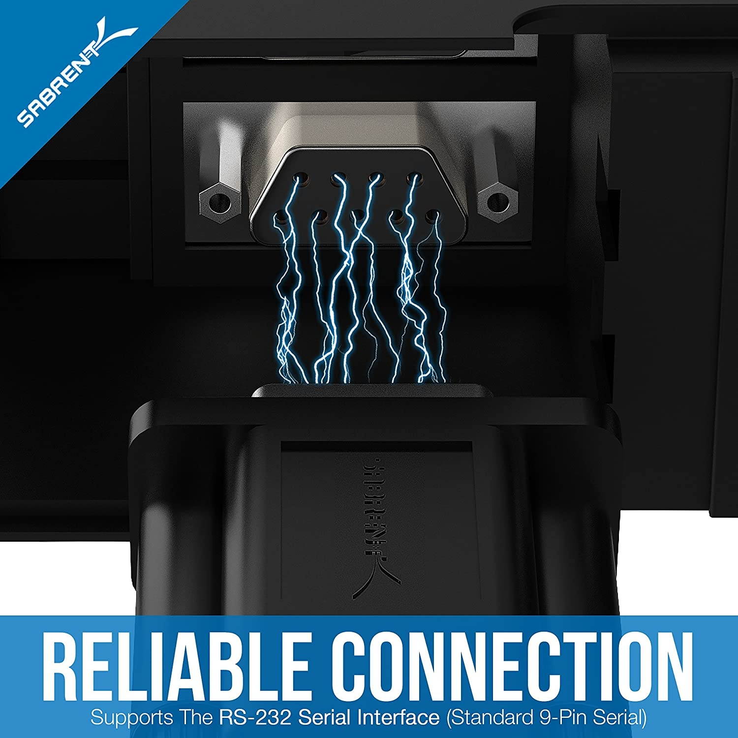 Sabrent USB 2.0 to Serial (9-Pin) DB-9 RS-232 Adapter Cable 6ft Cable [FTDI Chipset] (CB-FTDI)