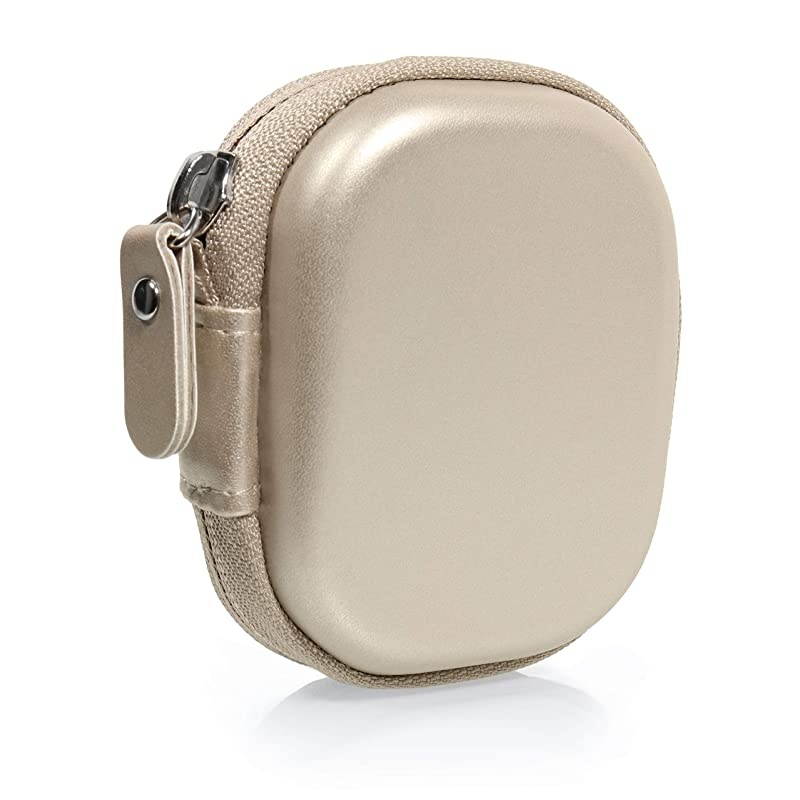 Golf GPS Case by  Specially Designed for GolfBudy Voice Voice 2 Bushnell NeoGhost Mesh Pouches on Both lid and Base for GPS and Cable separatedly Gold