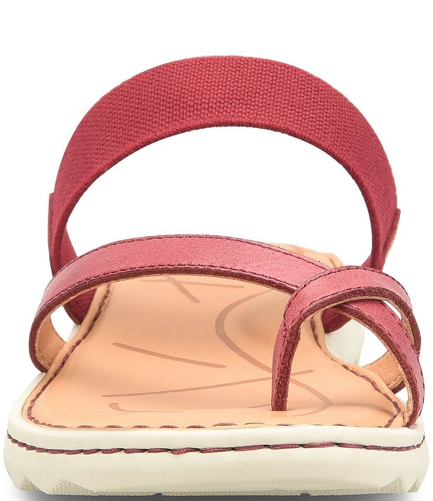 Born Bay Leather Elastic Thong Slide Sandals