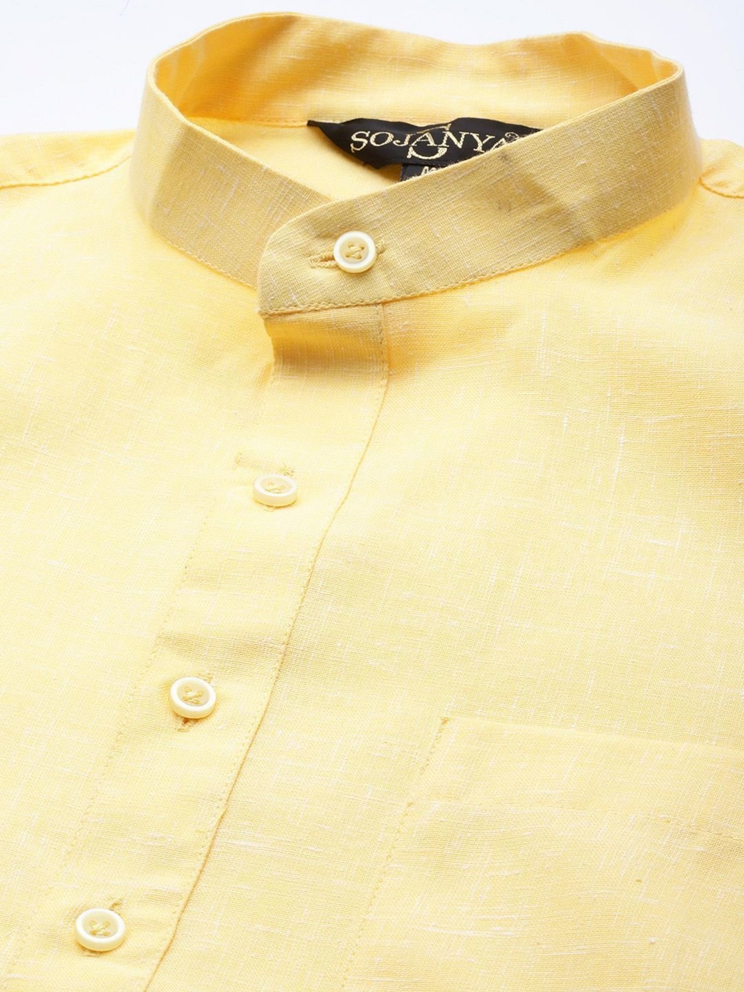 Sojanya Yellow Regular Fit Self Pattern Kurta Set With Jacket