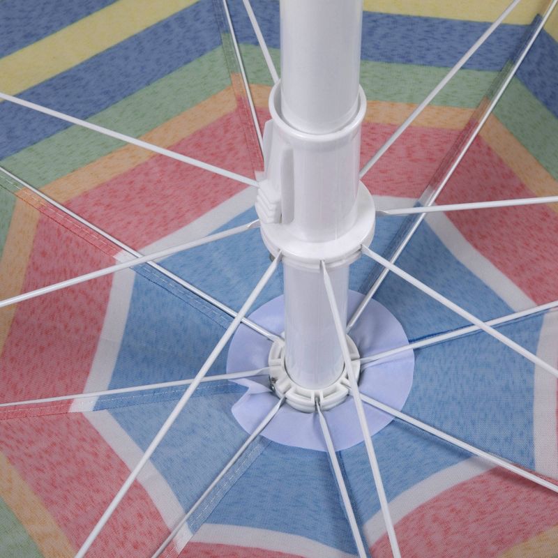 Picnic Time 5.5'  Beach Stick Umbrella - multi