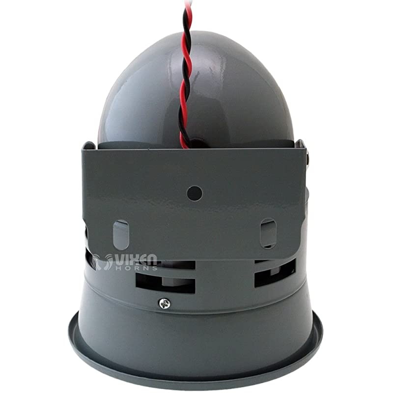 Loud Electric Motor Driven Metal AlarmSiren Air Raid 12V Gray VXS4006