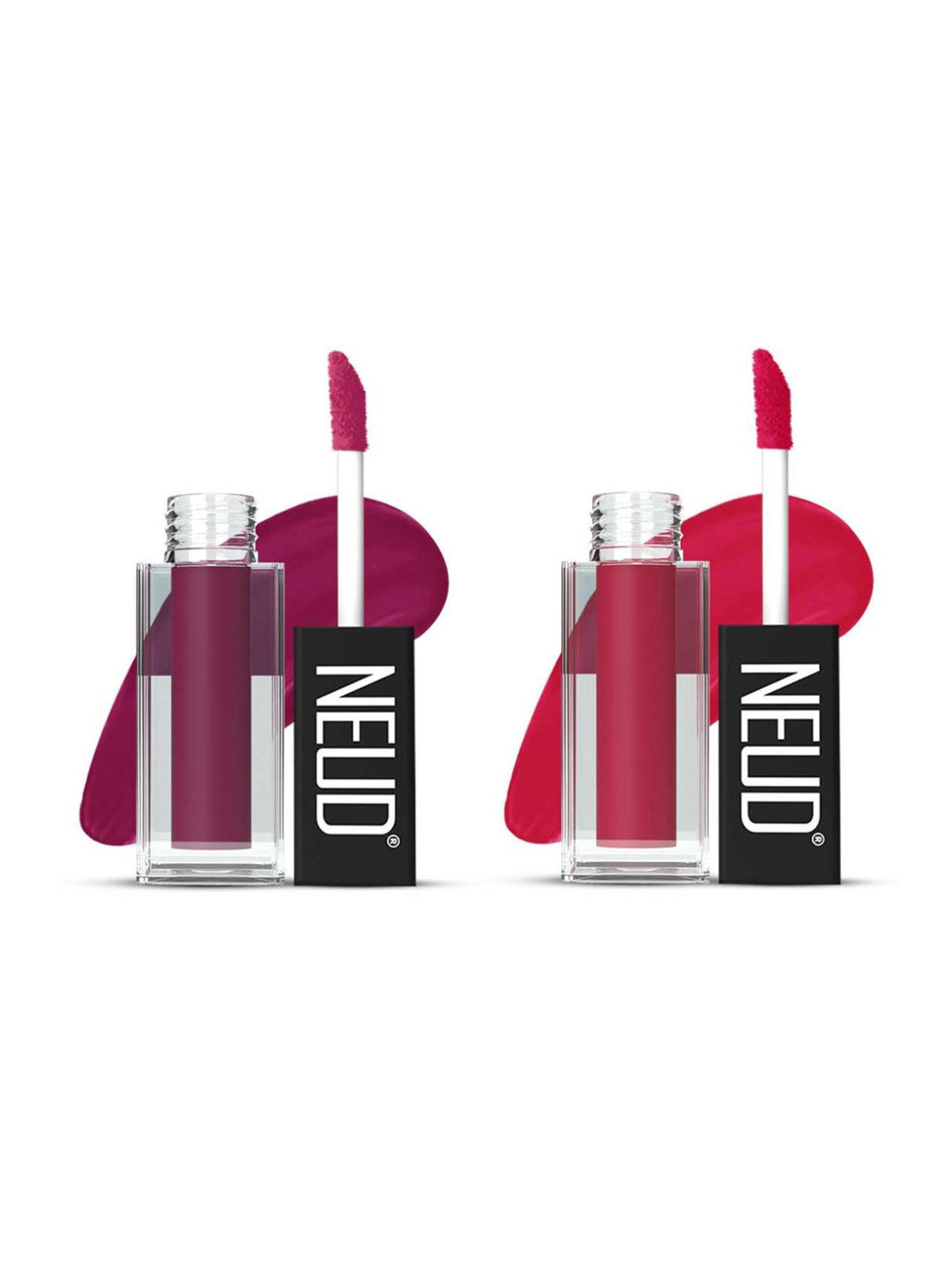 Neud Matte Liquid Lipstick Combo Mauve-a-Licious & Hottie Crush with Two Lip Gloss Free