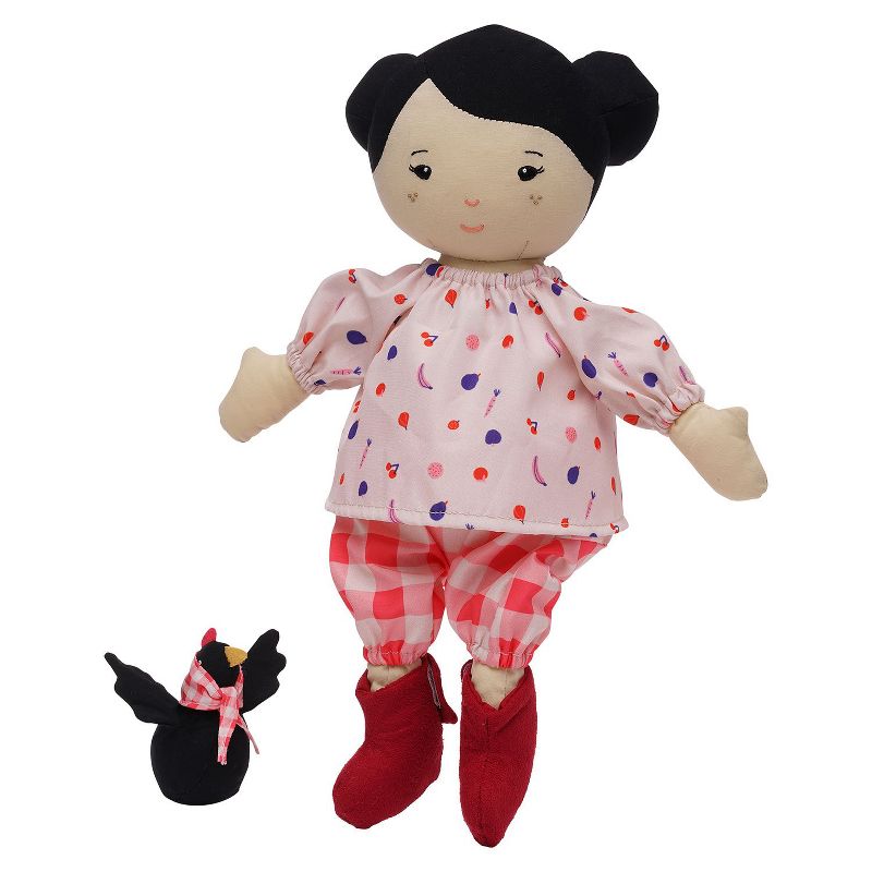 Manhattan Toy Playdate Friends Nico Machine Washable and Dryer Safe 14 Inch Doll with Mini Rooster Stuffed Animal