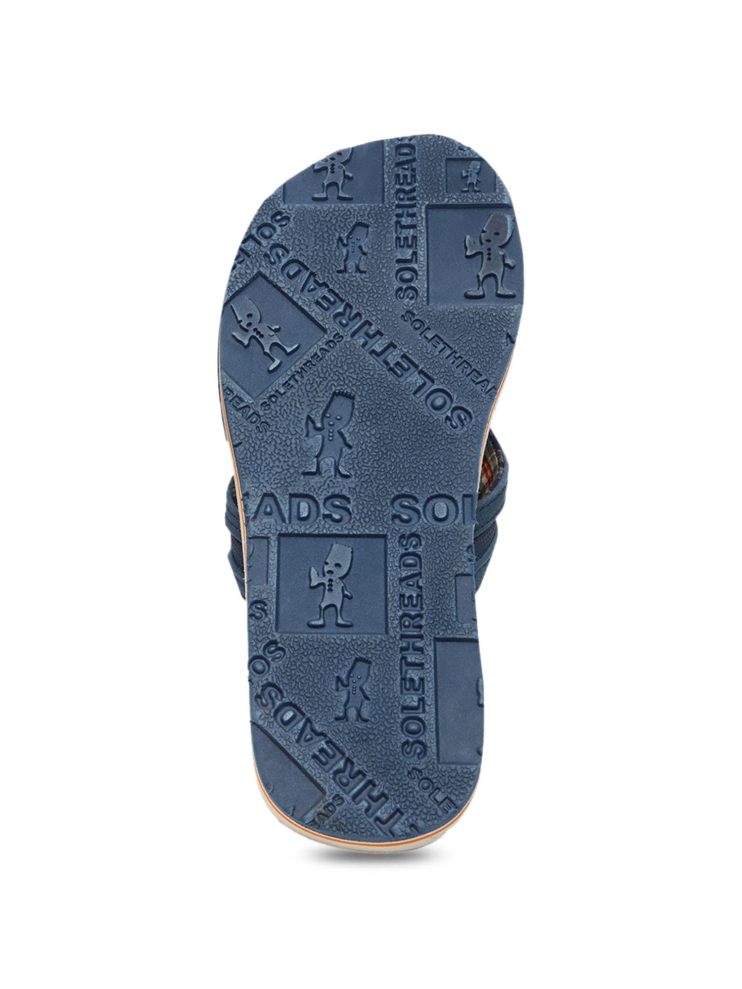 Yellow by Westside Navy Stripe Pattern Slides