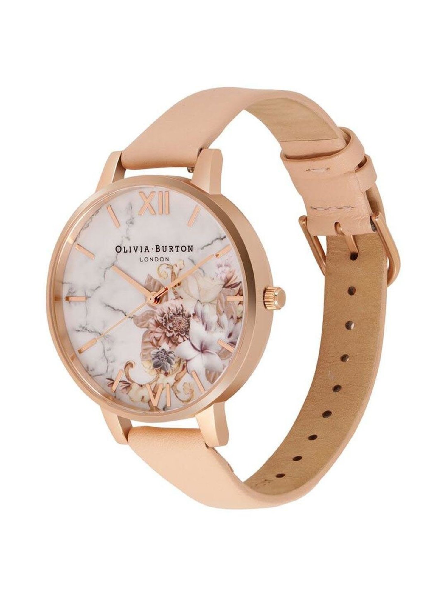 Olivia Burton OB16CS12W Marble Florals Analog Watch for Women
