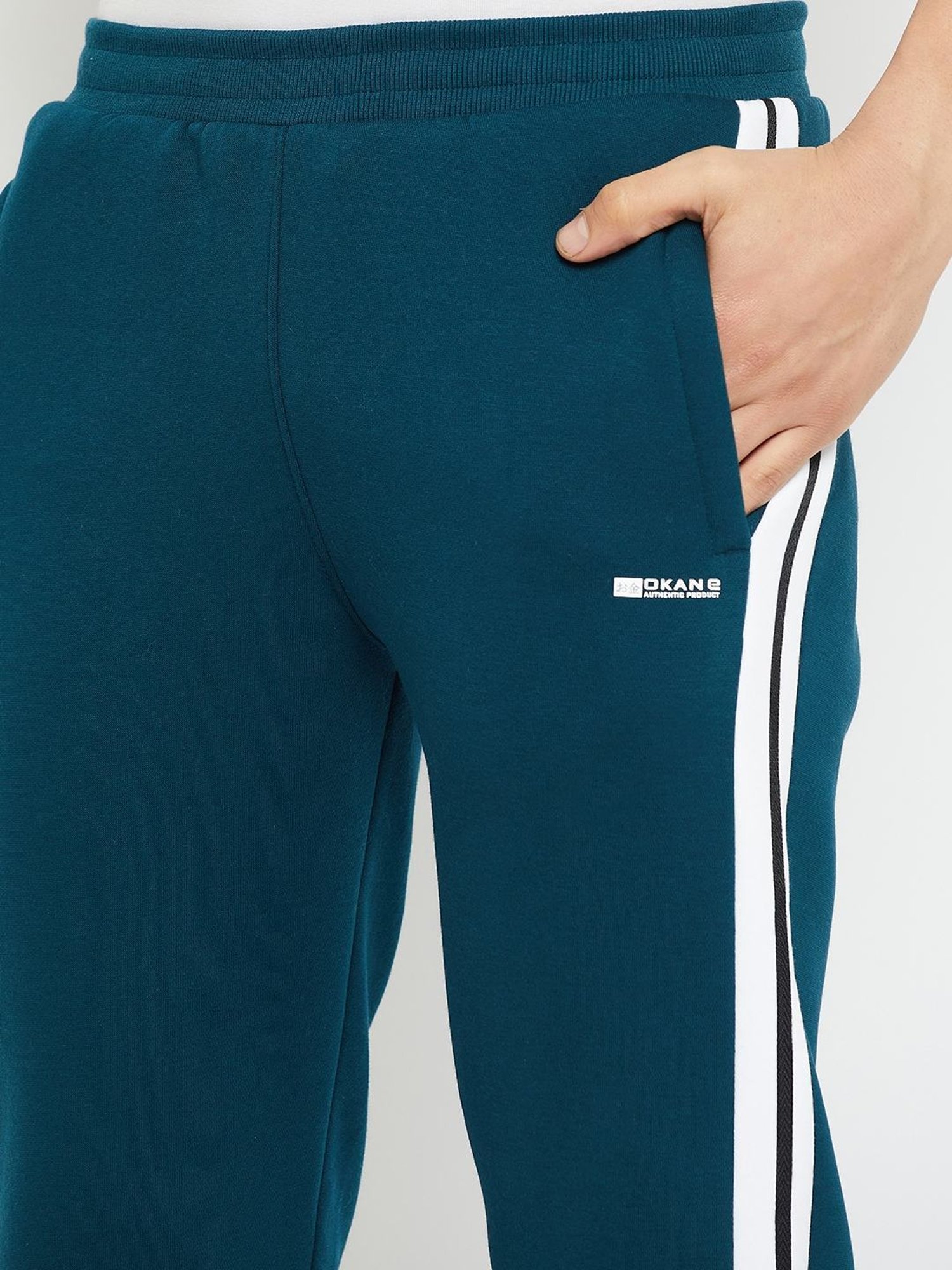 Okane Teal Regular Fit Colour Block Tracksuit