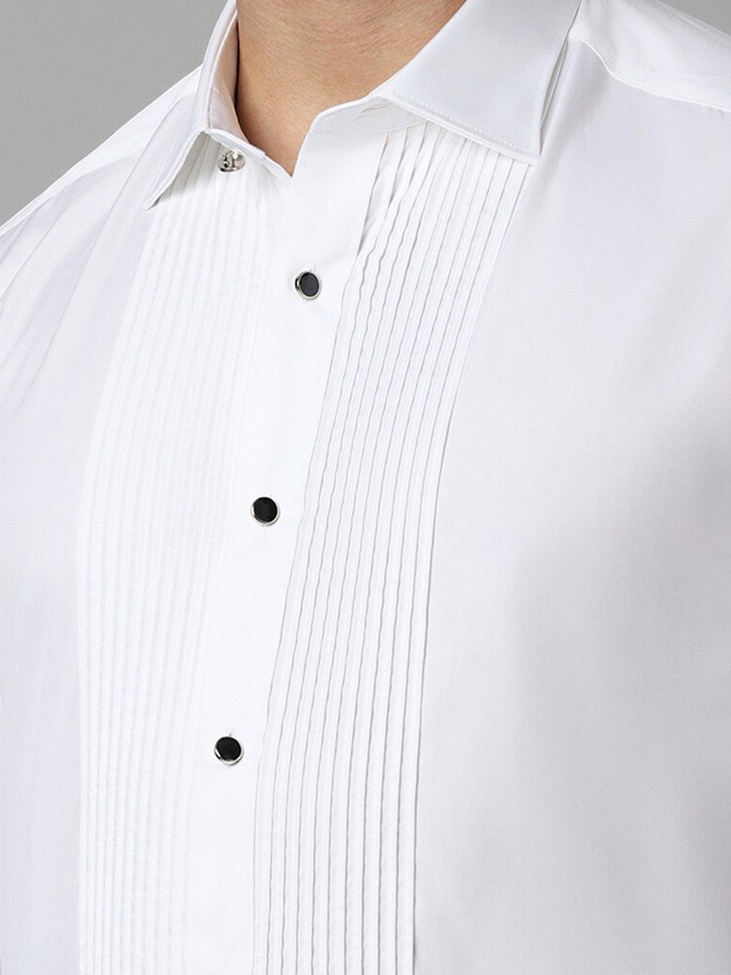 Louis Philippe White Regular Fit Self Pattern Shirt