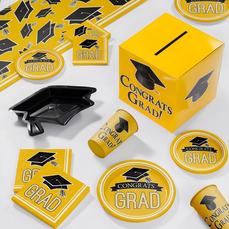 Black Mortarboard Graduation Serving Tray