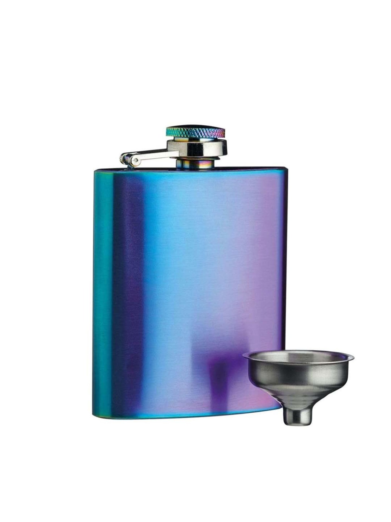 BarCraft Multicolor Stainless Steel Flask With Pour Funnel (0.1 L)