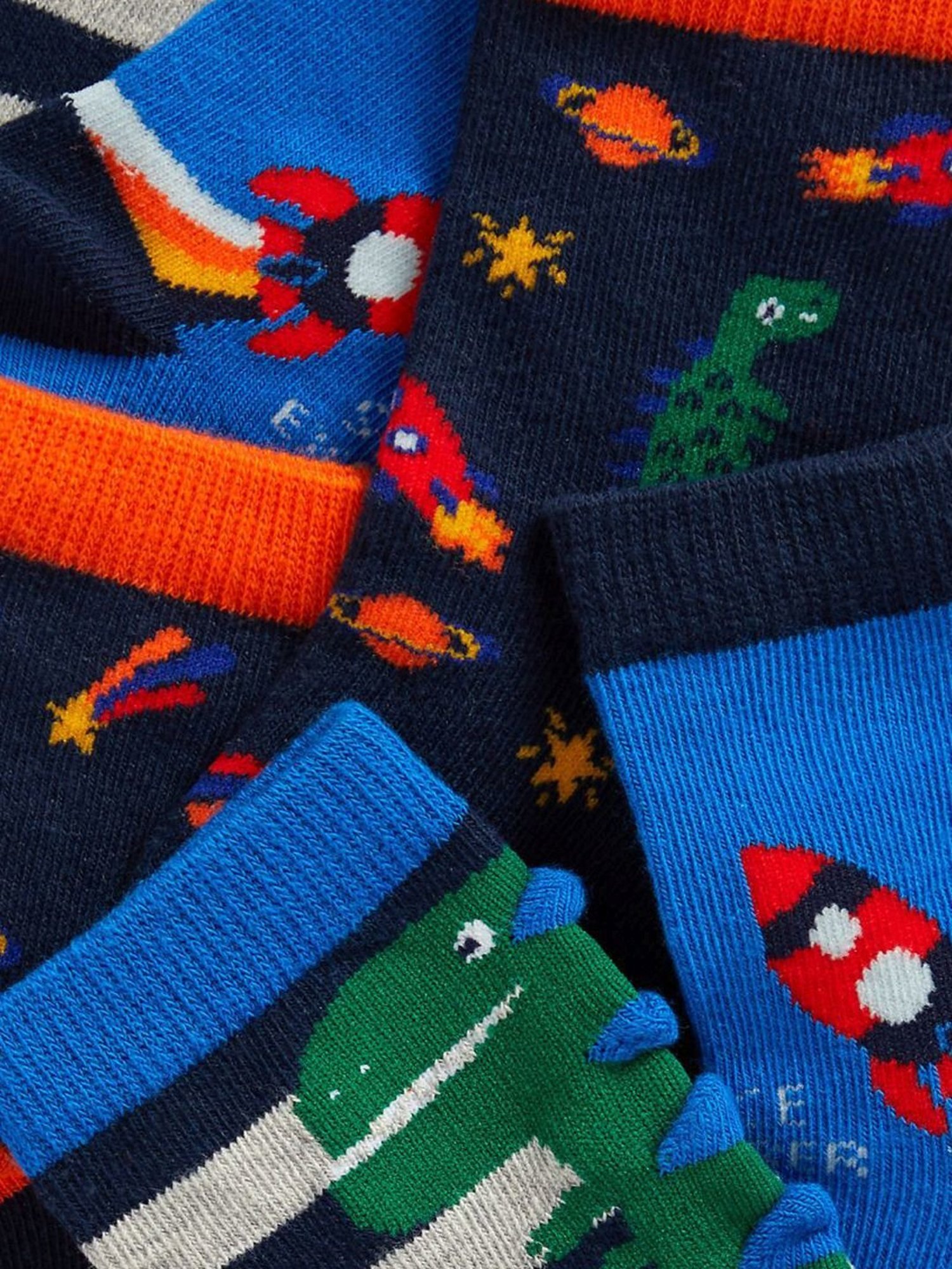 Mothercare Kids Multicolor Self Socks (Pack of 3)