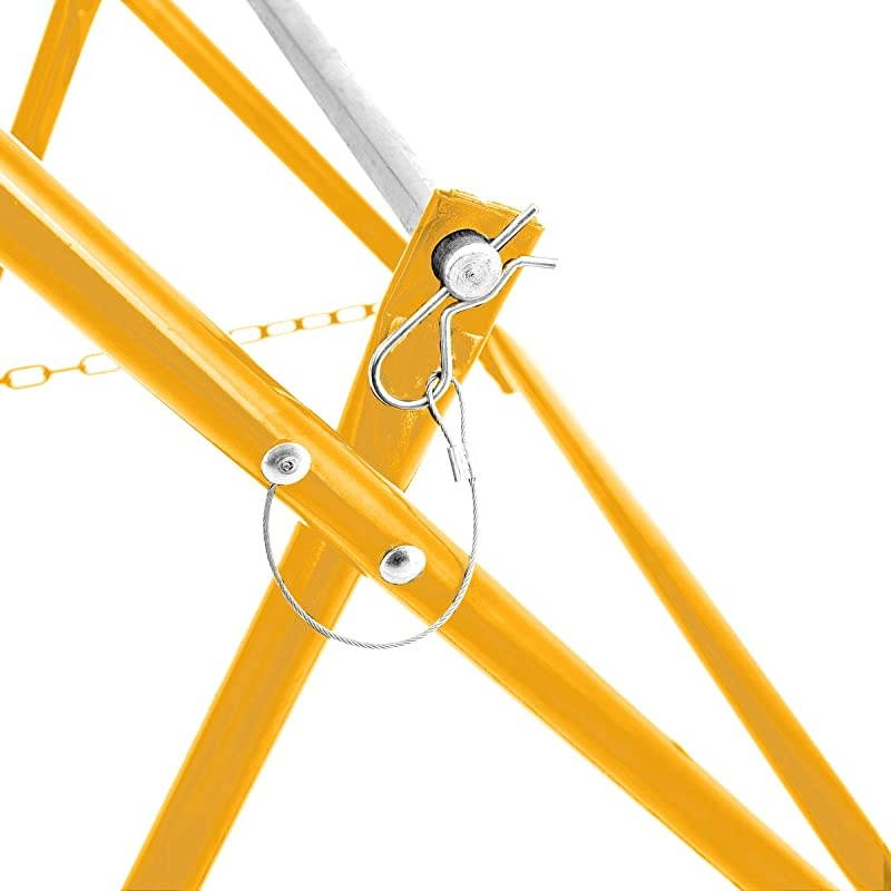 Durable Single Axle Cable Caddy Commercial Industrial Grade Steel Wire Dispenser Compact Design Holds Cable Reels Up to 20quot Diameter and 100 lb Capacity Yellow