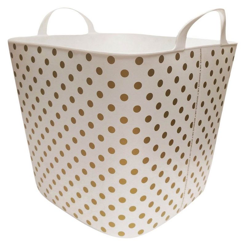 Life Story 25 Liter Plastic Home Storage Container Bin Tub Basket, Gold (6 Pack)