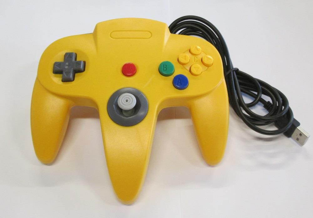 N64 USB Controller Yellow For Window, Mac, and Linux by Mars Devices