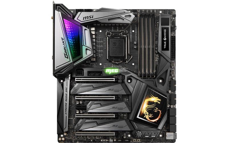 MSI MEG Z390 GODLIKE Desktop Motherboard - Intel Chipset - Socket H4 LGA-1151 - 64 GB DDR4 SDRAM Maximum RAM - DIMM, UDIMM - 4 x Memory Slots