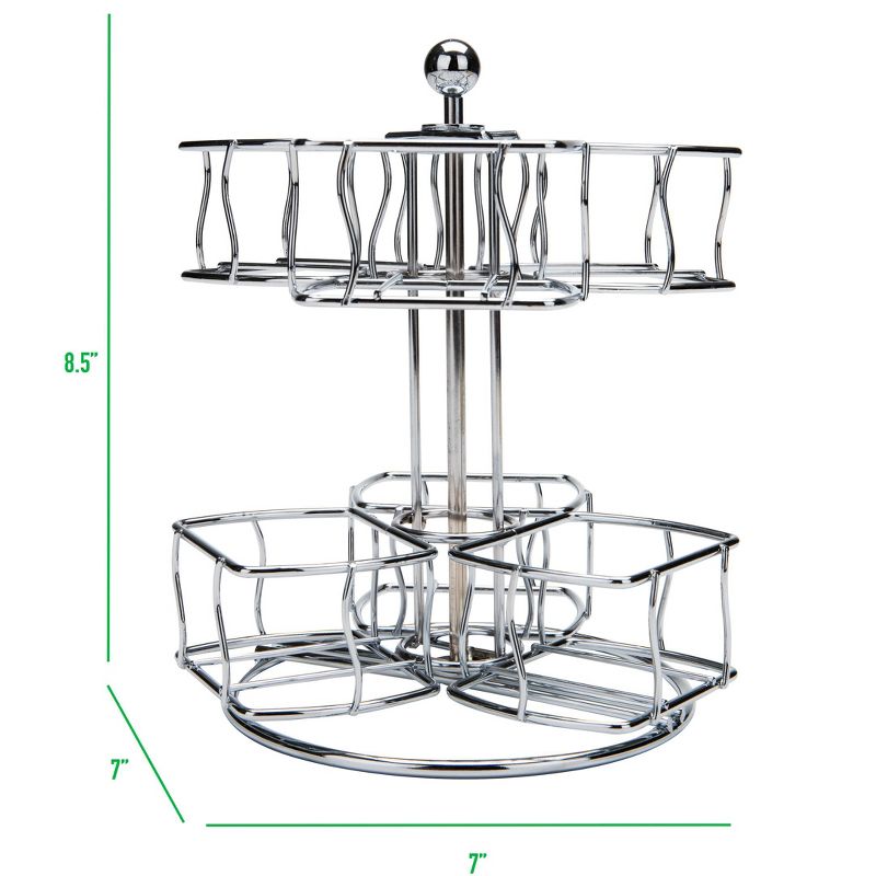 Mind Reader Tea Bag Carousel, Holds 60 Tea Bags, Chrome
