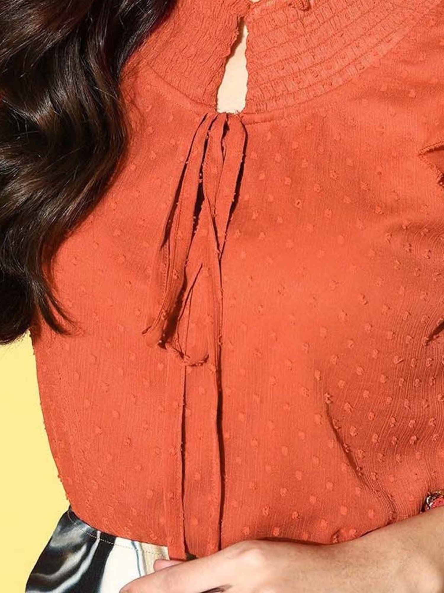 Melon by PlusS Rust Full Sleeves Top