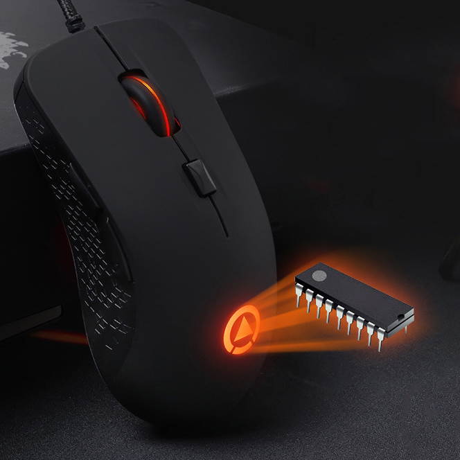 YINDIAO Gaming Mouse Ergonomic Wired Mouse 7 Keys LED 4000 DPI Programmable Mouse Game Mice Silent Mouse with Backlight for PC Laptop