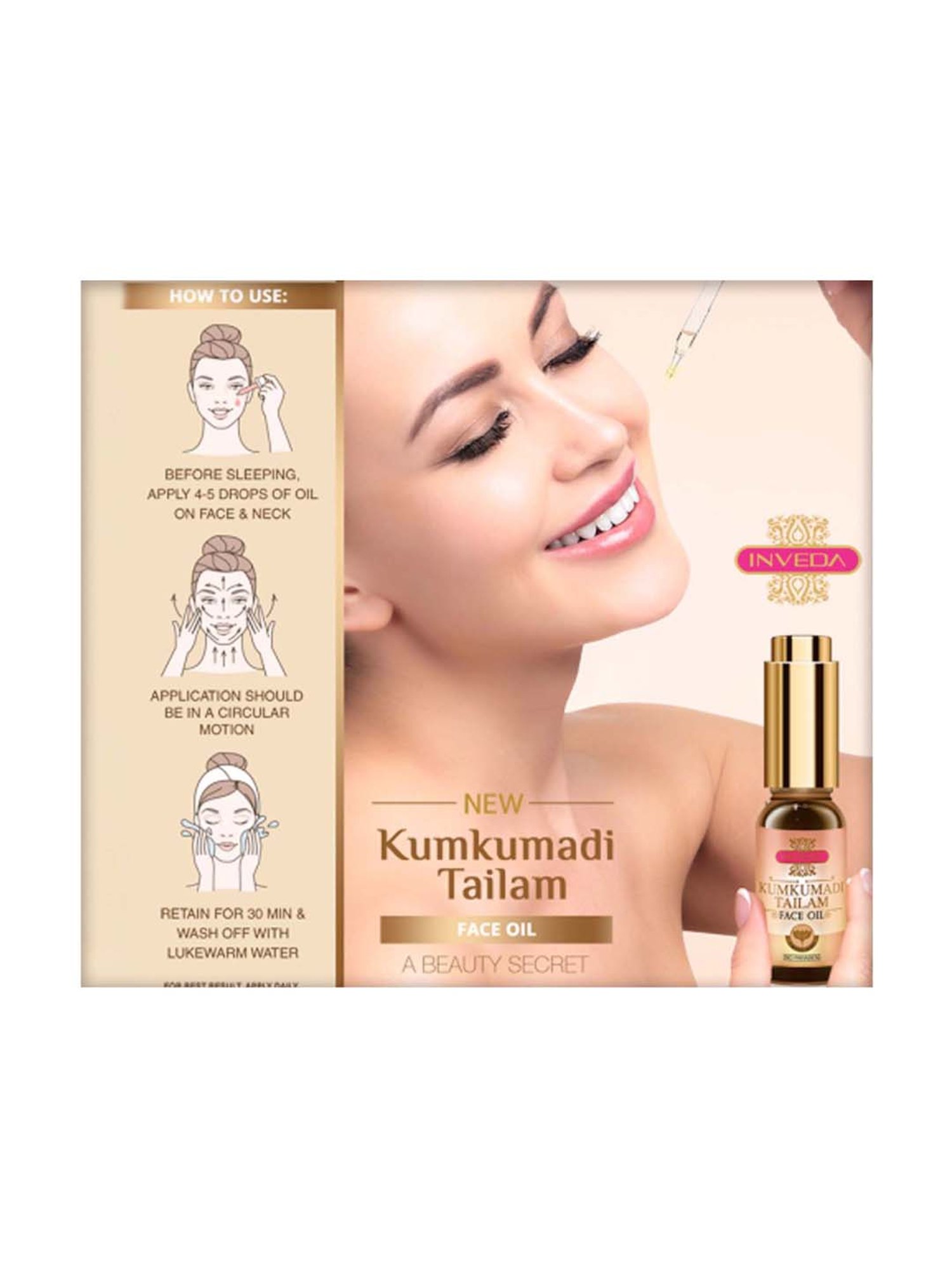 INVEDA Kumkumadi Tailam Face Oil - A Beauty Secret - 10 ml