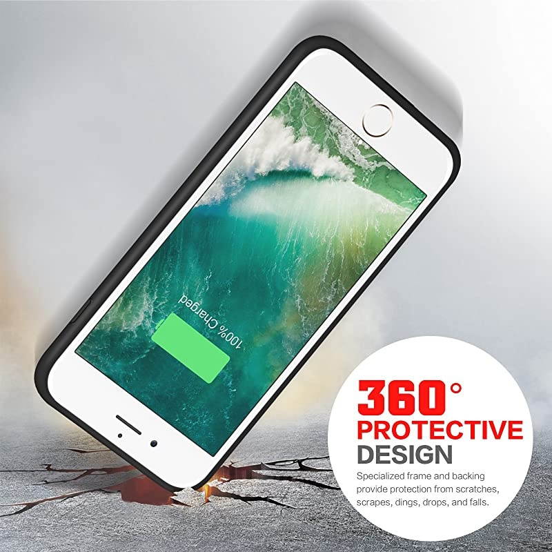 Case for iPhone 6s Plus/6 Plus/7 Plus/8 Plus 8500mAh, Rechargeable Charging Case for iPhone 6Plus Extended Pack Charger Apple 6s Plus Portable Power Bank Cover for 7Plus 8Plus (5.5&rdquo;)