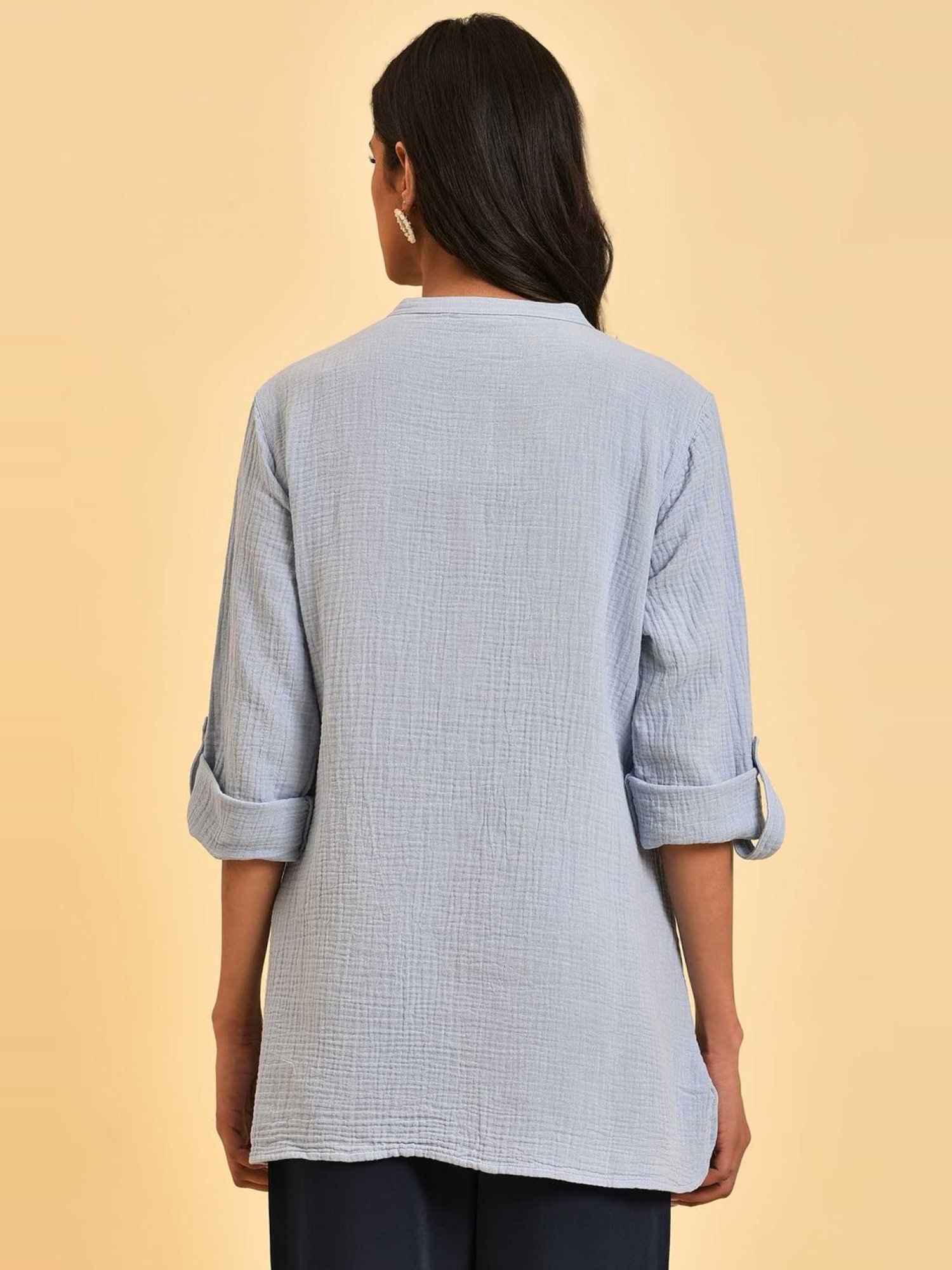 W Blue Cotton Tunic