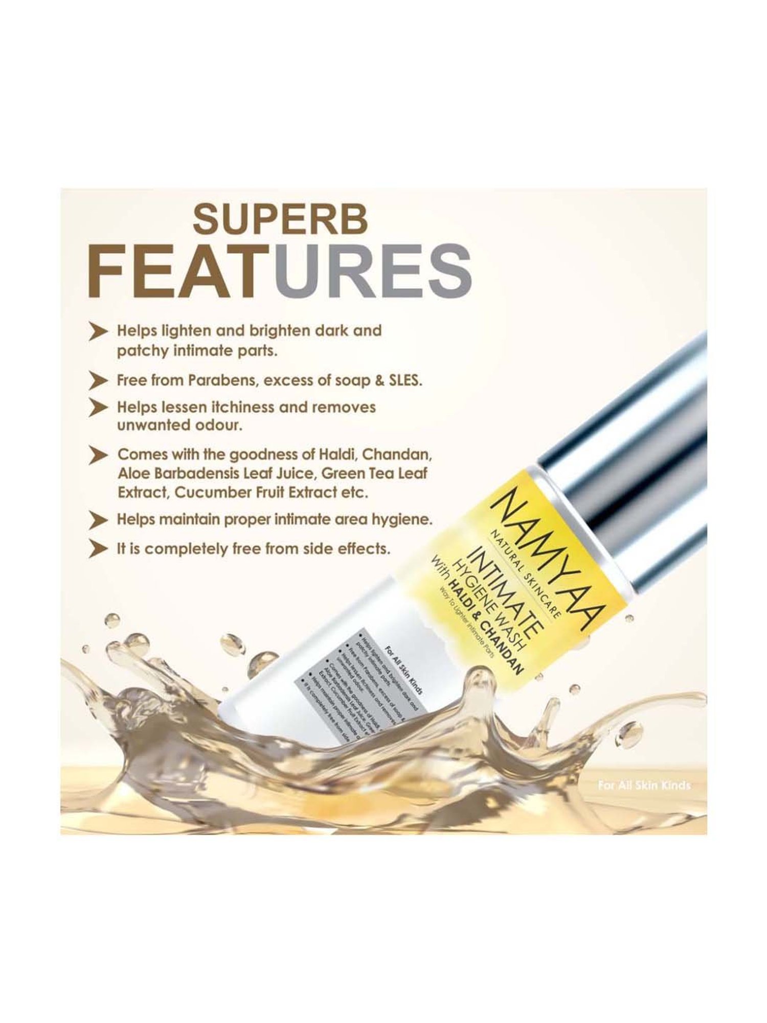 Namyaa Haldi Chandan Intimate Hygiene Wash - 100 gm