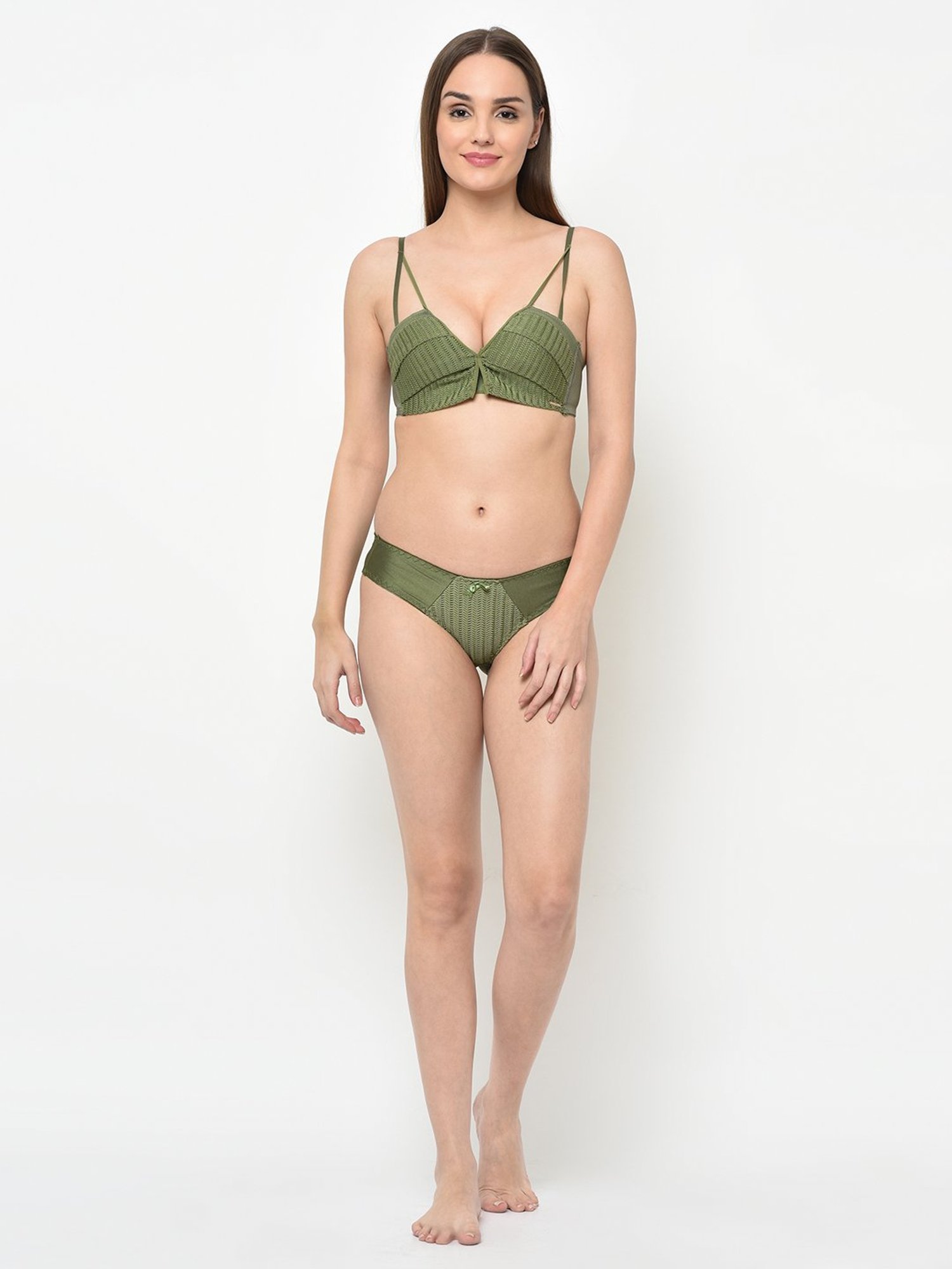Da Intimo Olive Bra With Bikini Panty
