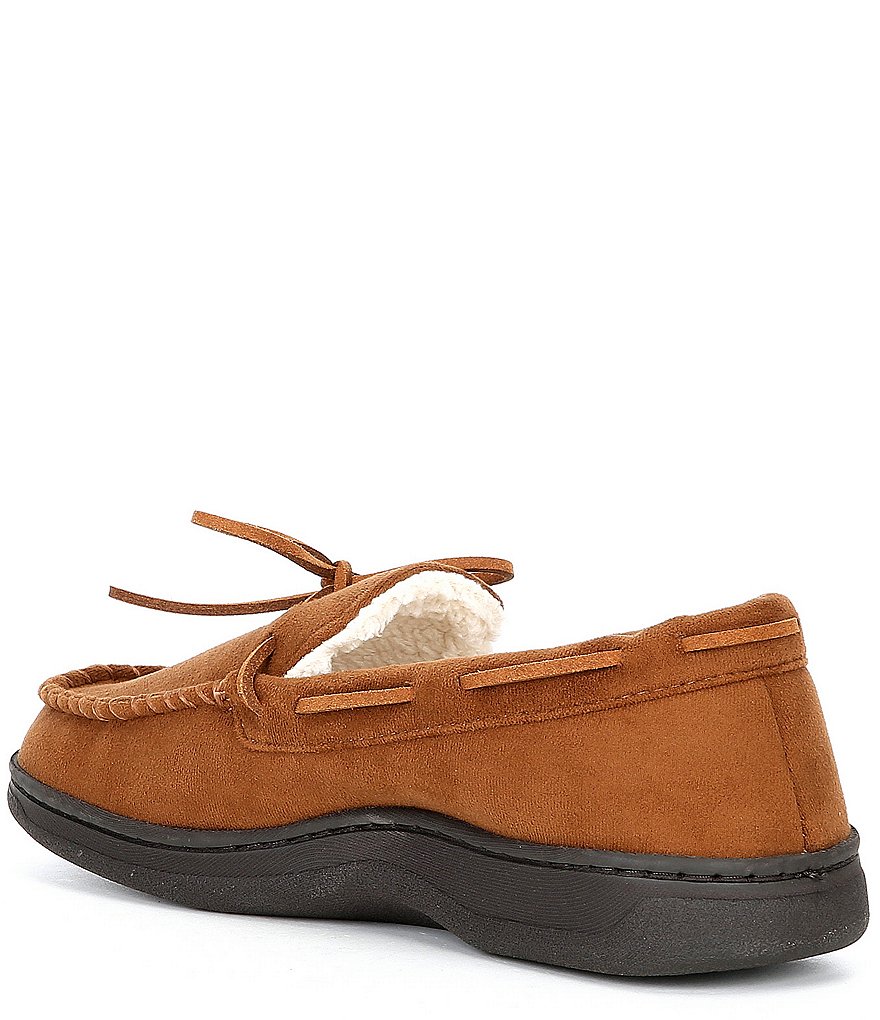 Roundtree & Yorke Whipstitch Moccasin Slippers
