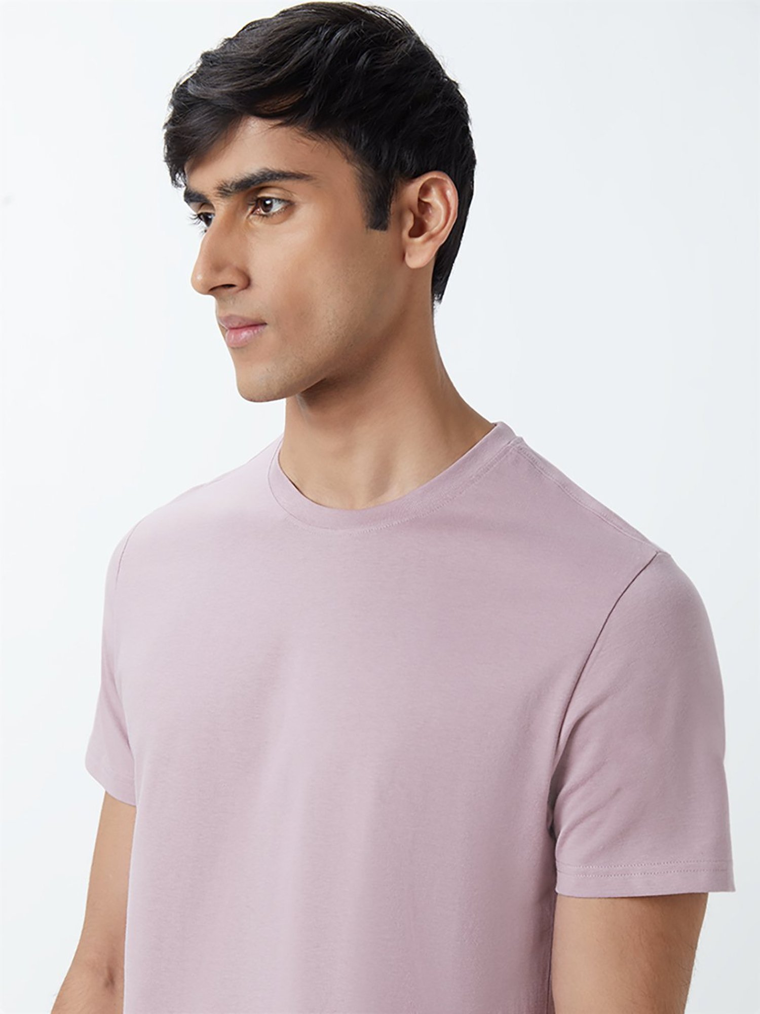 WES Casuals by Westside Lilac Eco-Save Slim-Fit T-Shirt