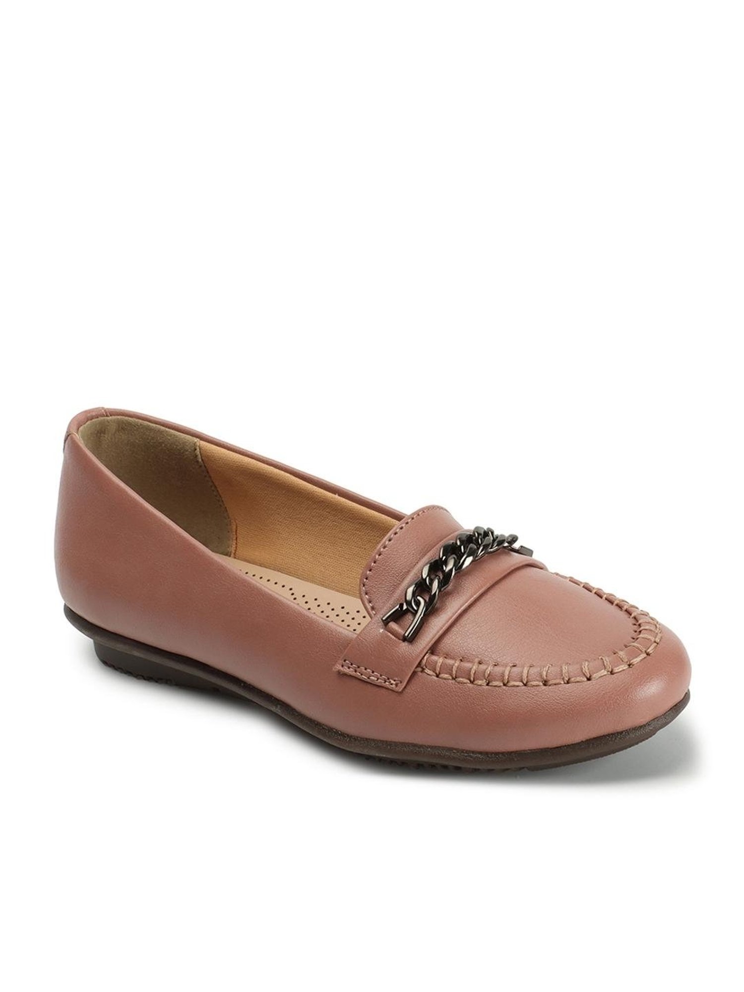 Elle Women's Peach Casual Loafers