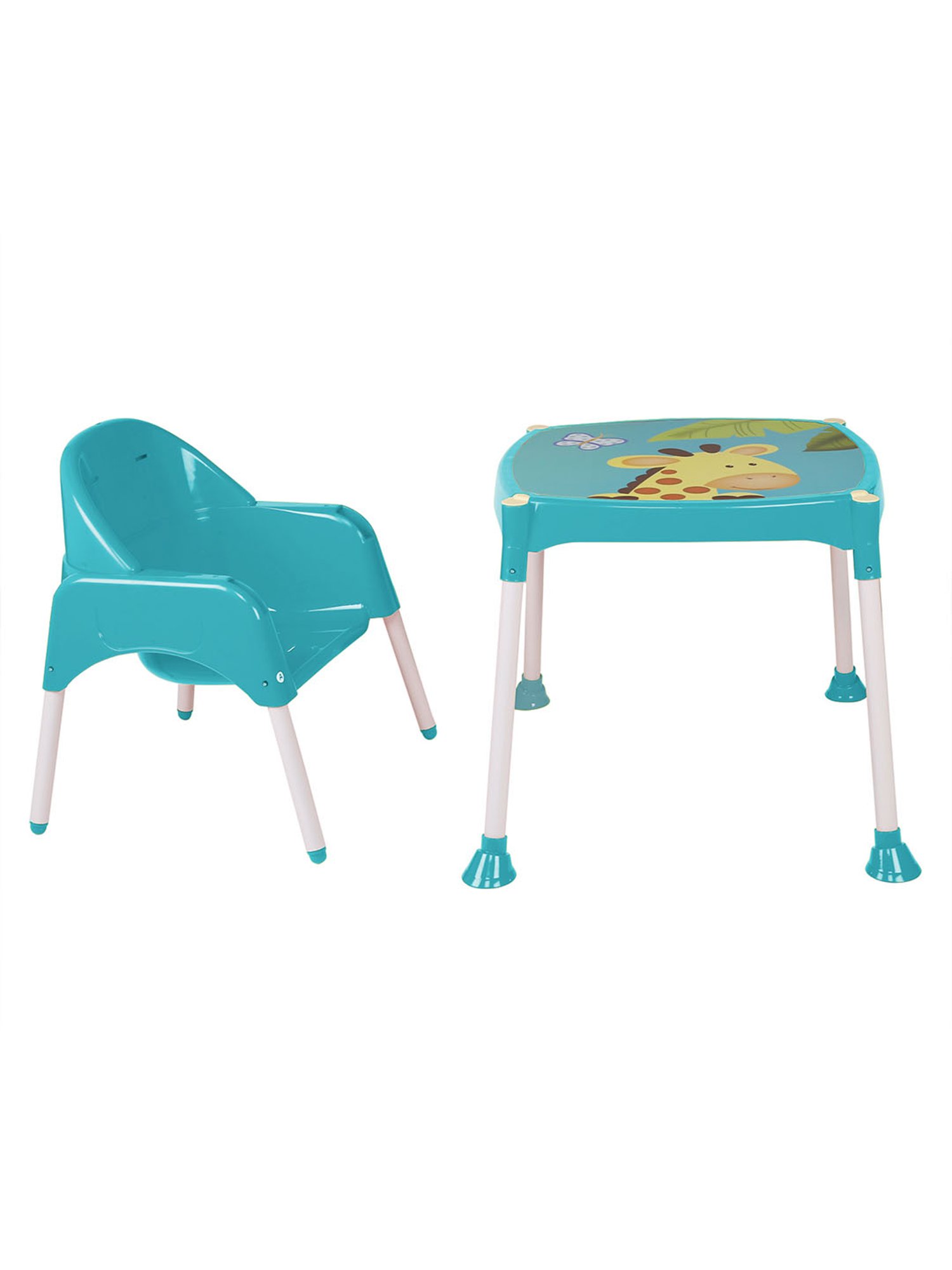 Baby Moo Giraffe Teal High Dining Chair