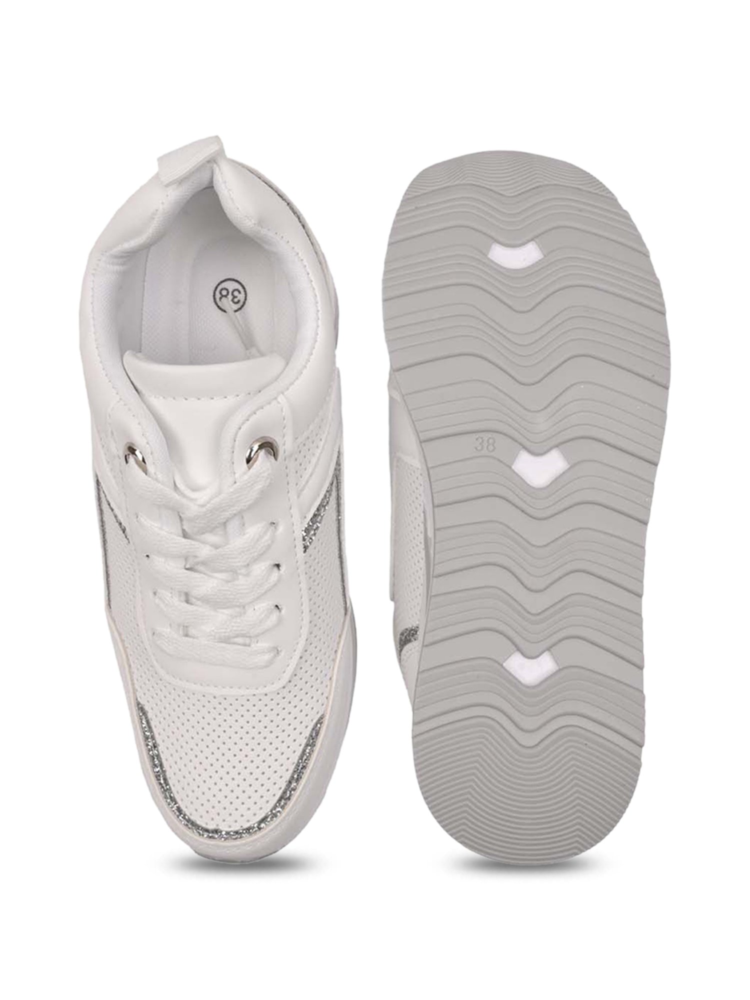 Jove Women's White Casual Sneakers