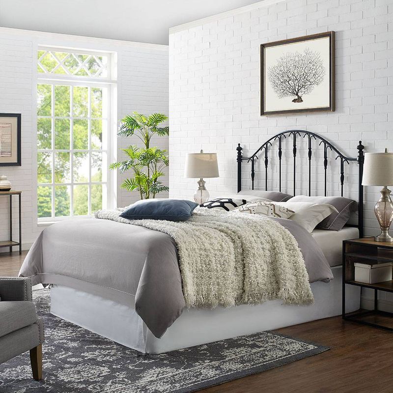 Eldridge Full Queen Metal Headboard Gray - Crosley
