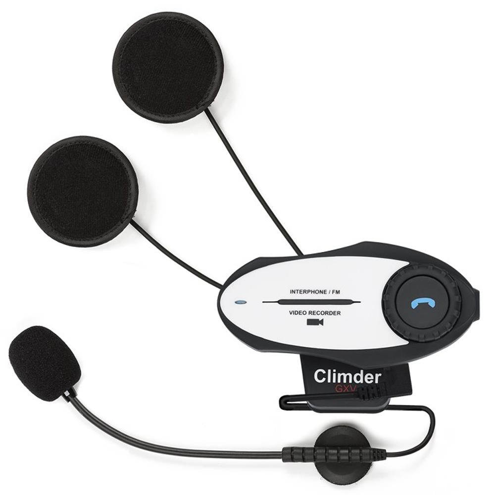 2017 New Motorcycle Helmet Bluetooth Intercom Headset 720P Video Recorder Sports Camera Interphone Handsfree FM Radio