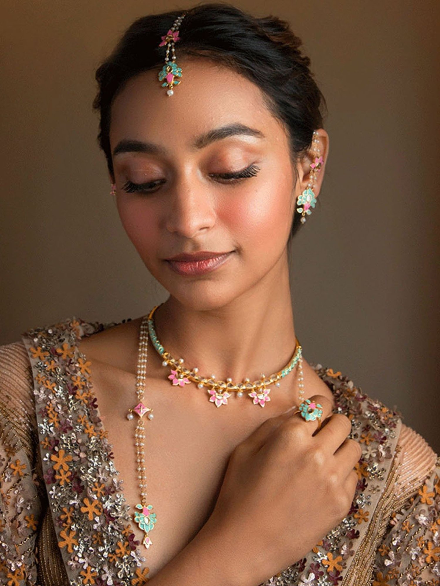 Shaya Navrai Majhi 18k Gold-Plated Brass Maang Tikka