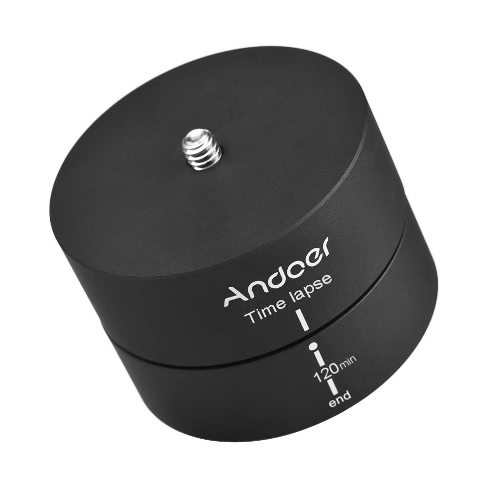 Andoer 360&deg; 120 Minutes Panning Rotating Tripod Time Lapse Stabilizer Tripod Adapter for Gopro ILDC Mobilephone
