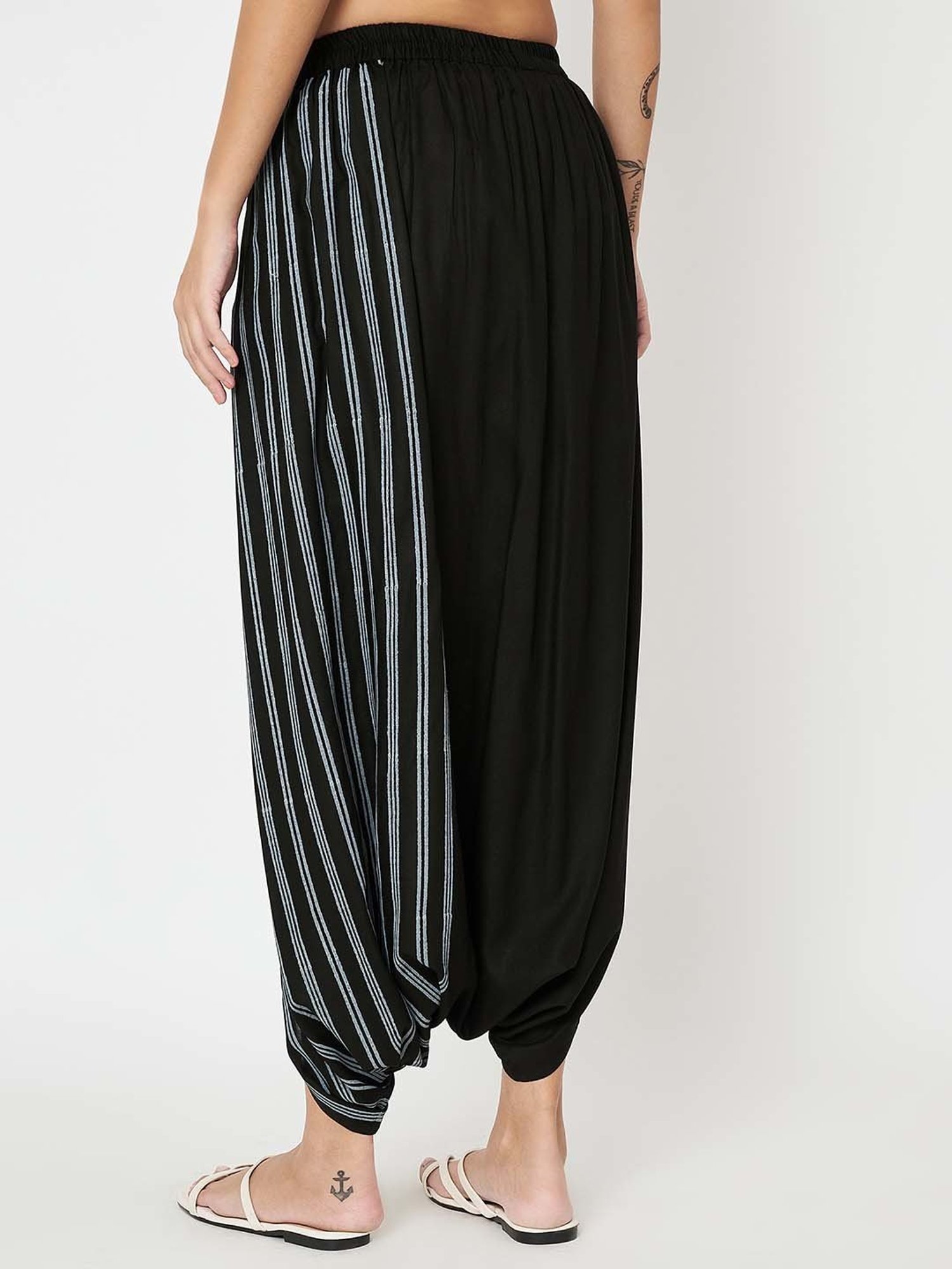 9rasa Black Striped Salwar