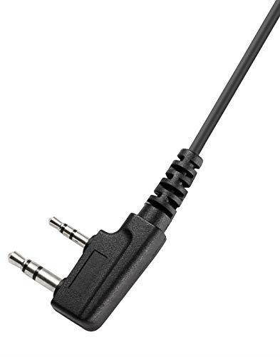 Single Wire Earpiece for Kenwood TK NX TH Series Radios with 2 Plug Jack, Including TK-2312, TK-3160, TK-3312, TK-3360, TK-3400, TK-3402, TH-F6A, TH-D72A, TH-D74A, etc, Acoustic Surveillance Headset