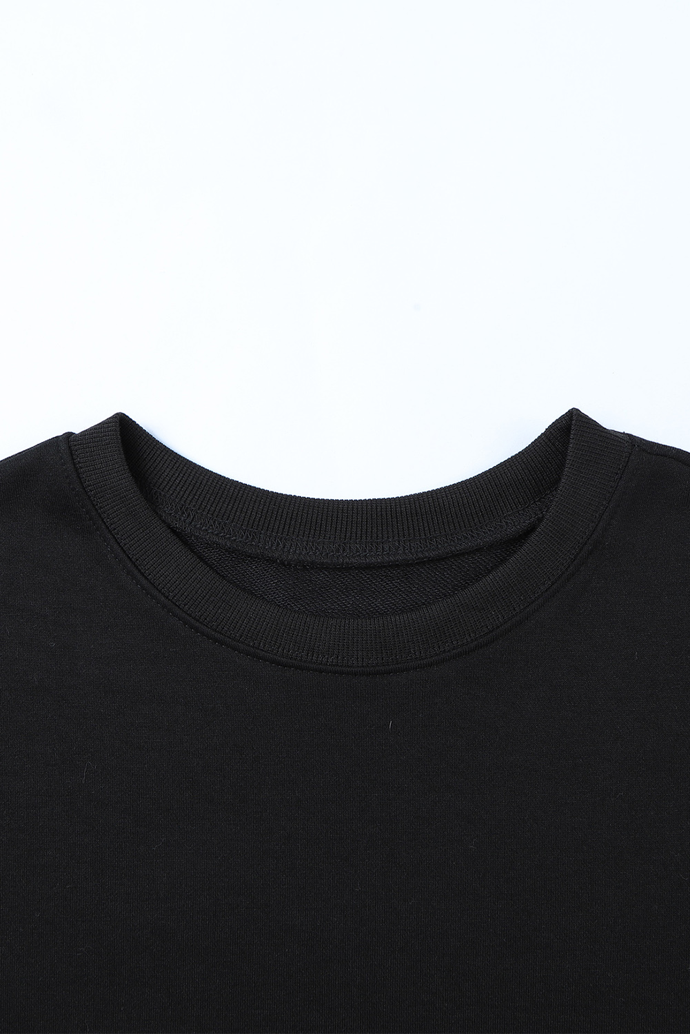 Blank Sweatshirt - Black Plaid Leopard Print Patchwork Long Sleeve Top Customized