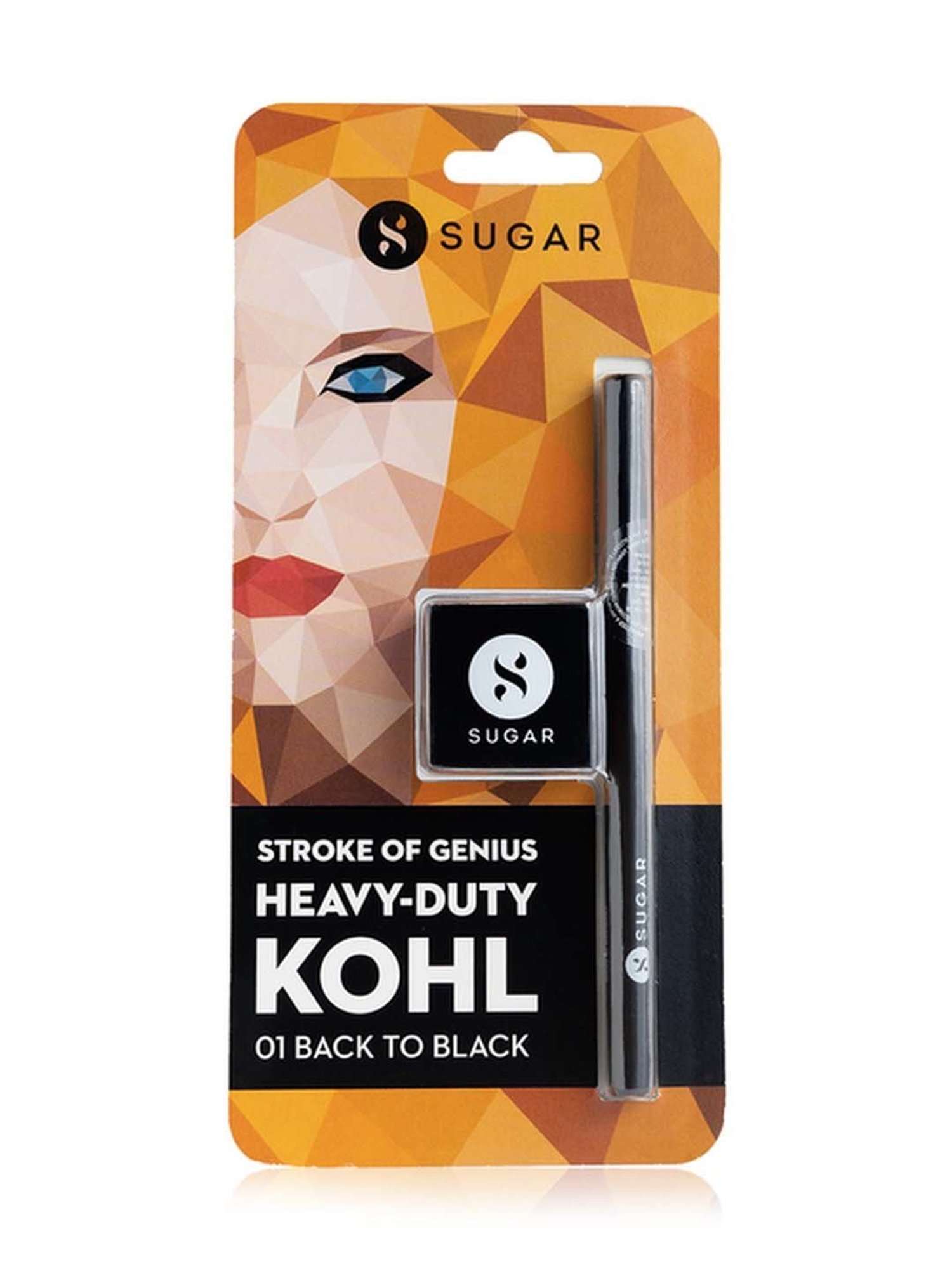 Sugar Cosmetics Stroke Of Genius Heavy Duty Kohl 01 Back To Black - 1.2 gm