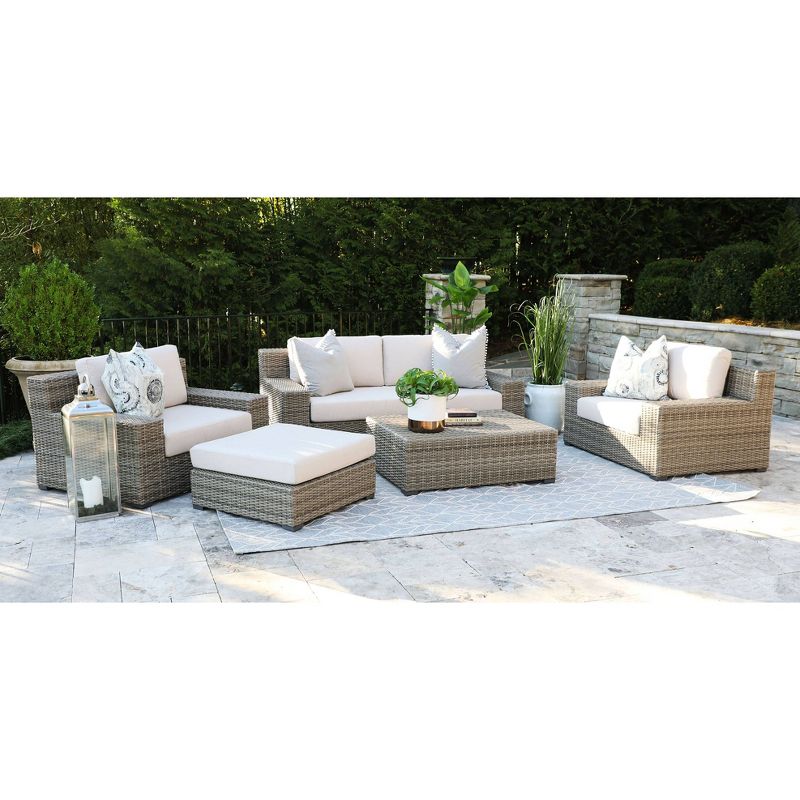 Oakley 5pc Deep Seating Set with Sunbrella - Canopy Home and Garden