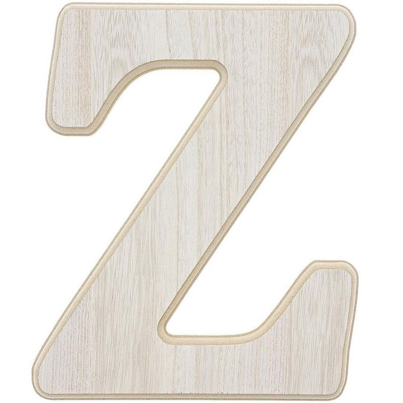 Genie Crafts Unfinished Wood 12-Inch Decorative Letters Z Alphabet for DIY Crafts & Home Wall Decor