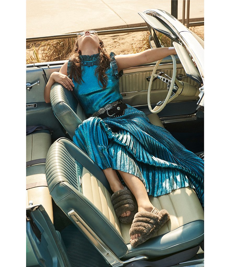 UGG&reg; Logo Fluff Yeah Fur Slides