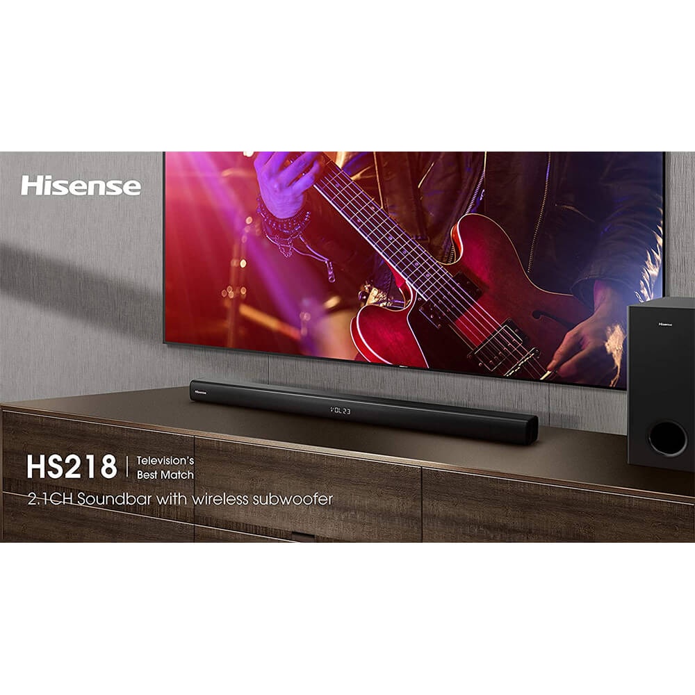 Hisense HS218 2.1 Channel Soundbar and Wireless Subwoofer