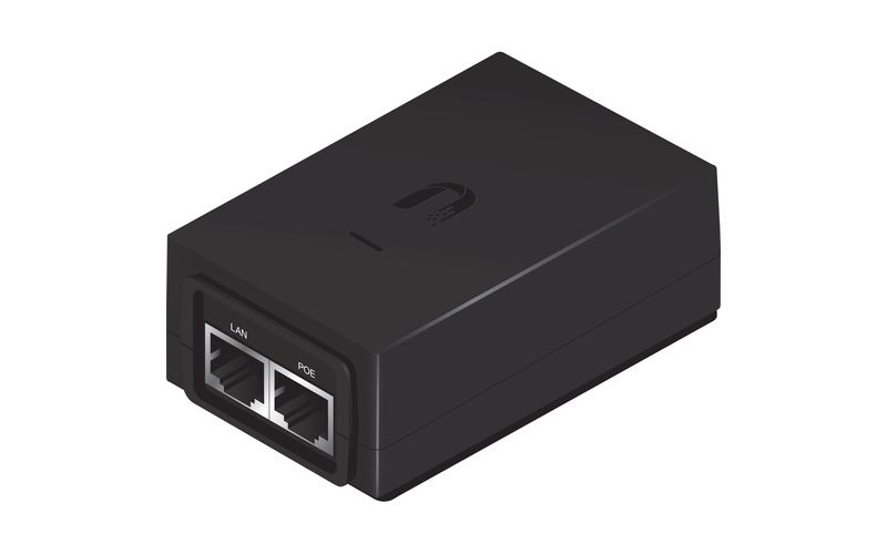 Ubiquiti POE-48-24W-G Power over Ethernet Injector - 110 V AC, 220 V AC Input - 48 V DC, 500 mA Output - 1 Ethernet Input Port(s)