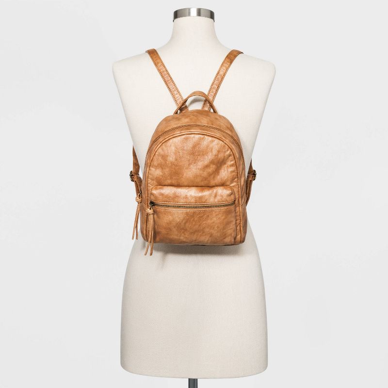 Bueno Zip Closure Backpack - Beige