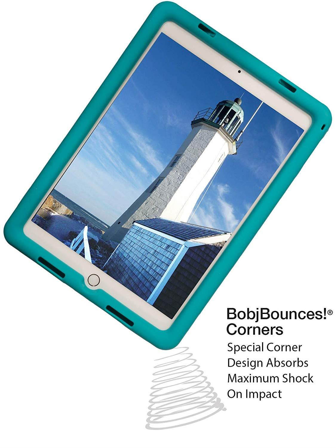 BobjGear Bobj Rugged Case for iPad Pro 9.7 (2016), (Not for 2017 iPad Pro 10.5) Custom Fit - Patented Venting - Sound Amplification - BobjBounces Kid Friendly (Terrific Turquoise)